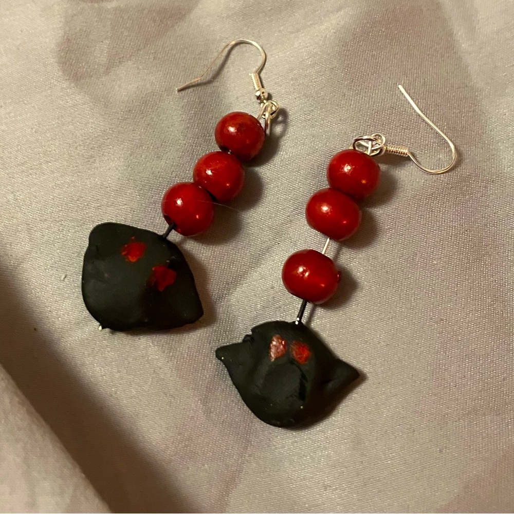 Mothman blob earrings